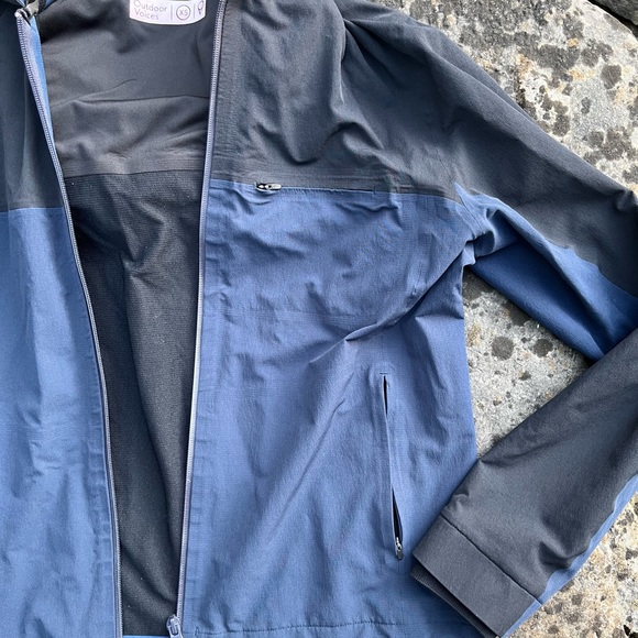 Outdoor Voices RecTrek Hooded Softshell Jacket EXTRA SMALL Colorblock Stretch - Picture 7 of 8